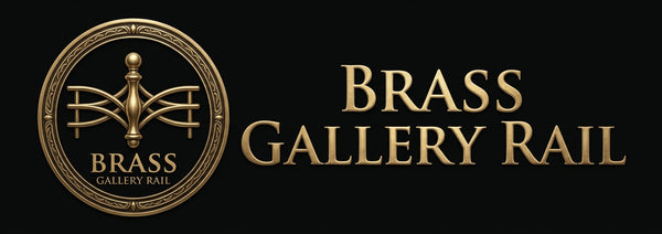 Brass Gallery Rail - Premium Solid Brass Hardware & Shelf Gallery Rails